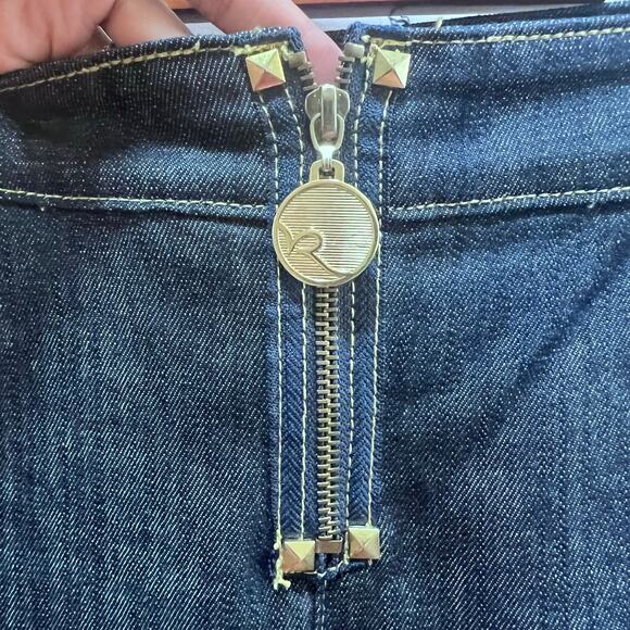 Rocawear Women's Low Rise Bootcut Jeans Size 5 Gold Buttons & Gold Zipper Y2K - Picture 6 of 12